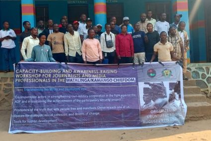 Beni: les Journalistes de Watalinga formés sur la lutte contre le terrorisme à travers leurs diffusions, sous l&rsquo;appui de « UBUNTU F.M »
